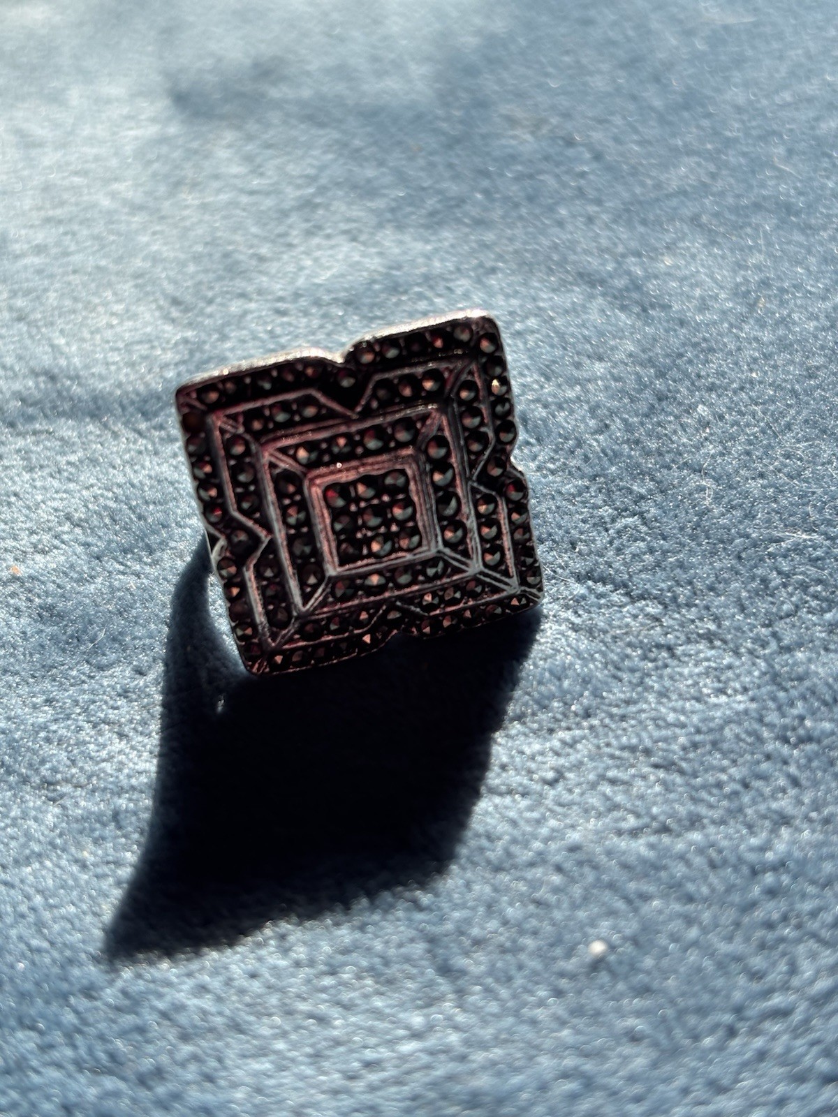 Marcasite Silver Tone Ring Size 5 3/4