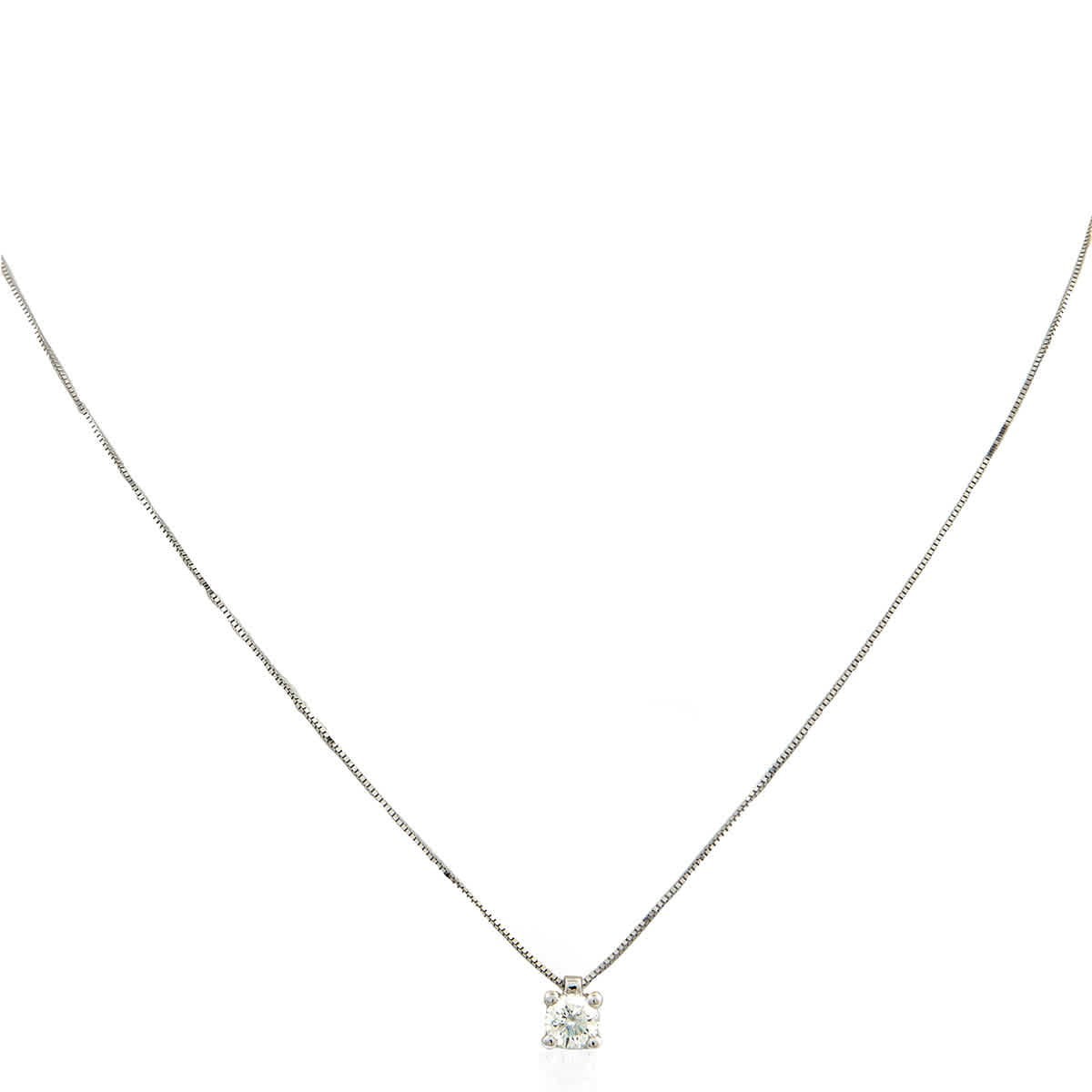 Salvini Virginia White Gold 0.41 CT Diamond Solitaire Necklace