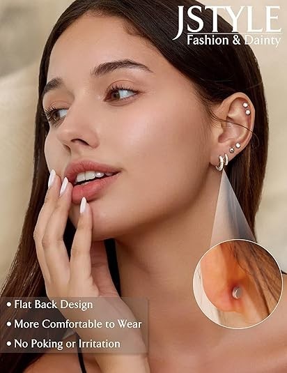 Surgical Steel Earring Sets Gift for Best Friend Mother Women Multiple Piercing