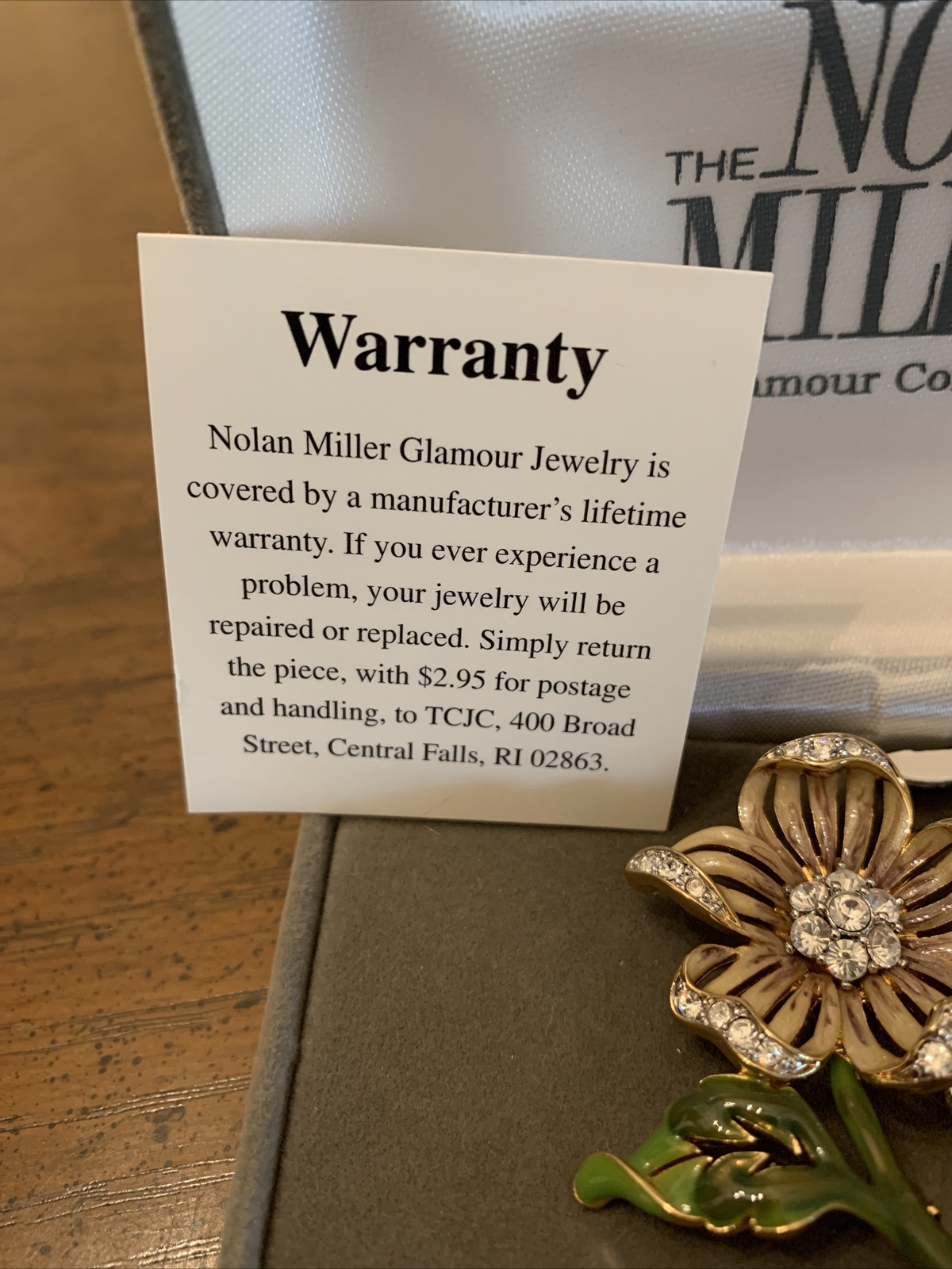 Nolan Miller Country Garden Flower Pin Set. Signed, COA, lifetime warranty card