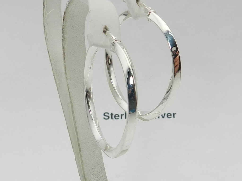 Macy’s Twisted Hoop Earrings in Sterling Silver