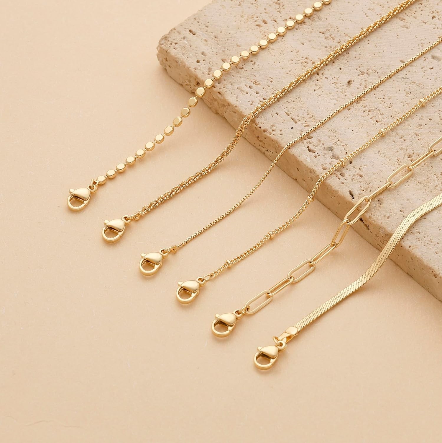 Women’s Gold Bracelet Set – 14K Plated, Stackable Fashion Jewelry Gift