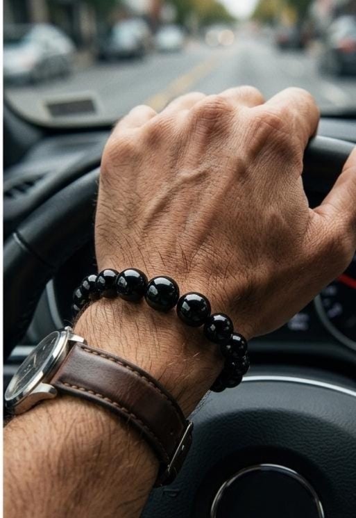 Magnetic Hematite Bead Bracelet Elastic Therapy Arthritis USA