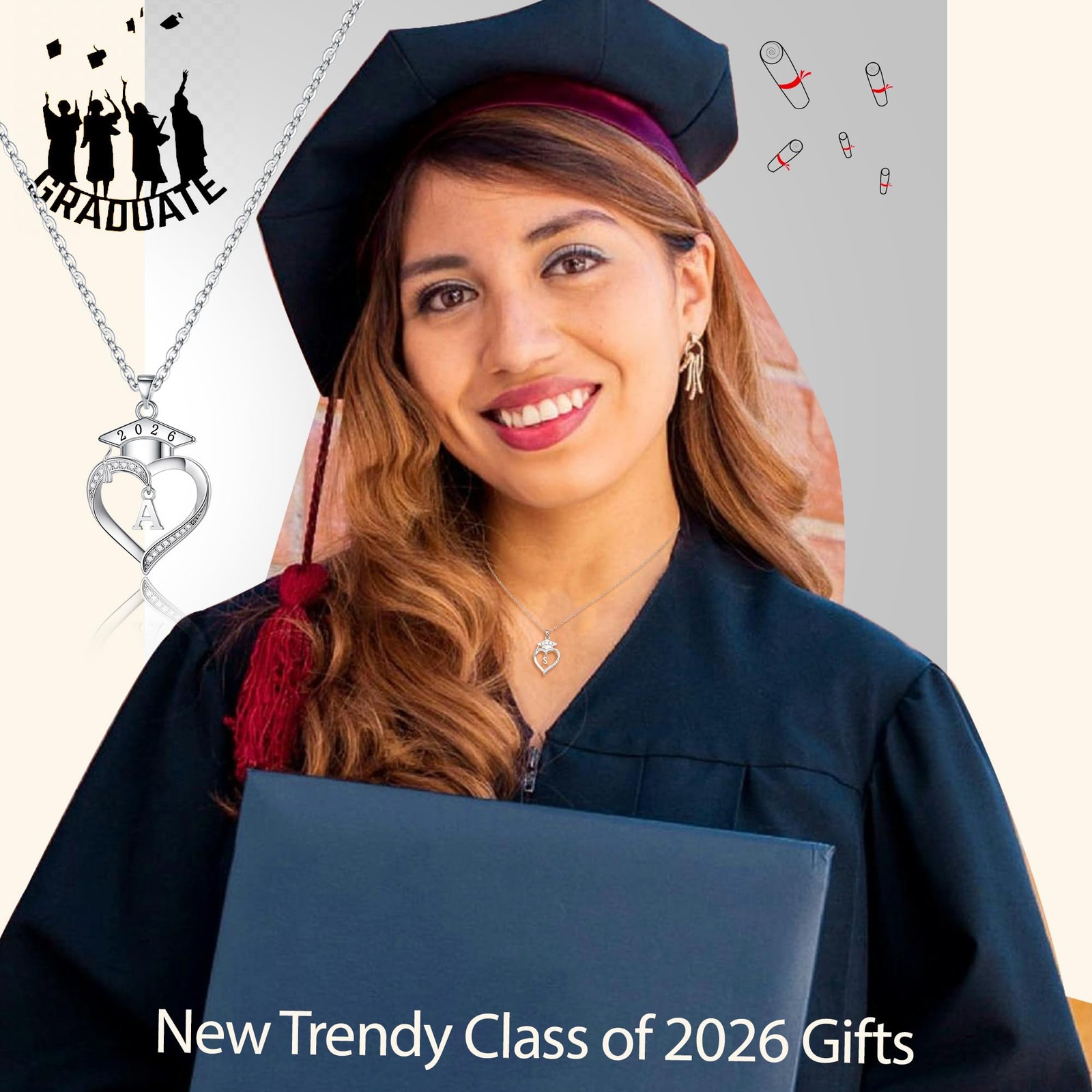 Btysun High School Graduation Gifts, Gifts K White Gold Plated