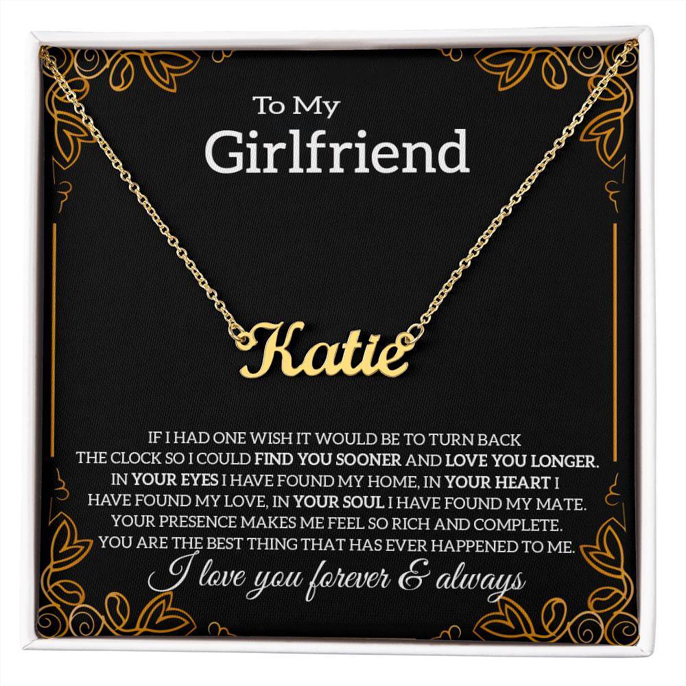 To My Girlfriend Necklace, Girlfriend Necklace From Boyfriend, Soulmate Gifts