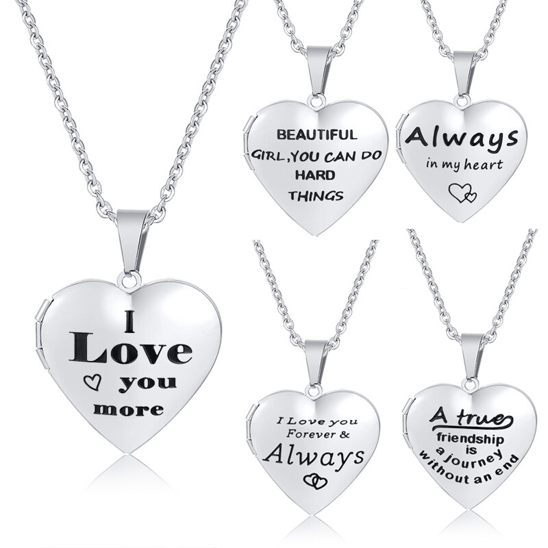 Personalized Heart Locket Necklace That Holds Pictures Memory Photo Lockets Jewl