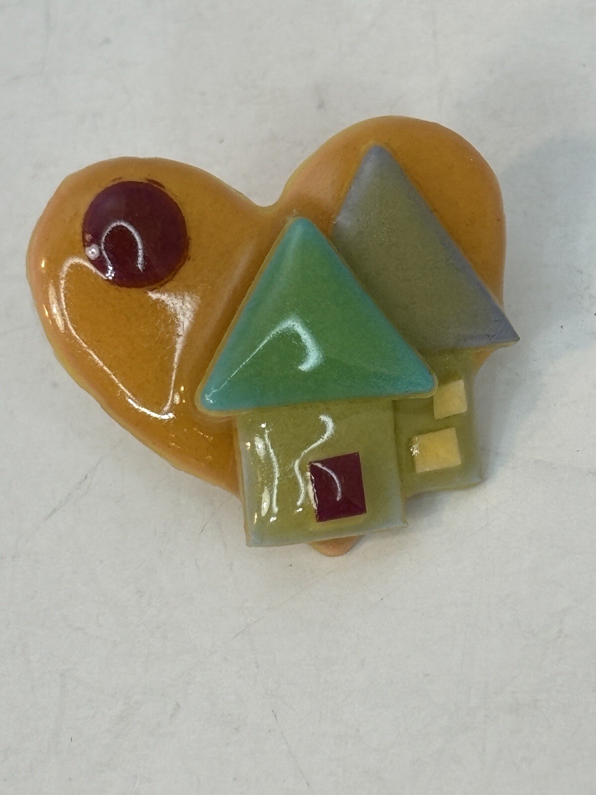 Women’s Lapel Pins (2) Acrylic House Realtor Heart Gift For Your New Home
