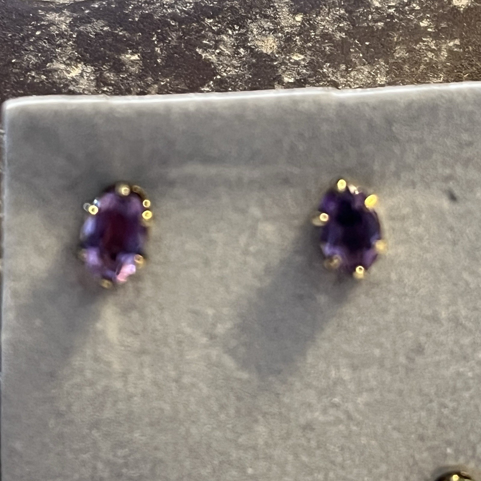 Gold Over Sterling Silver Gemstone Stud Earrings 3‑Pc Amethyst Citrine Peridot