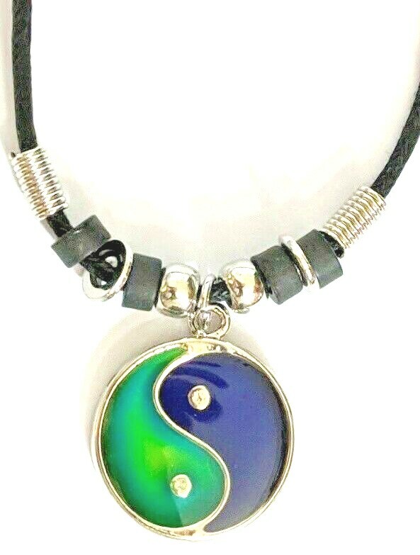 NEW Color Change Ying Yang Mood Yin Pendant Necklace