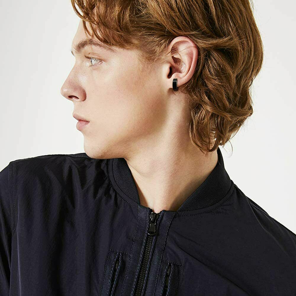 2PCS Stainless Steel Hoop Earrings for Men Women Small Hoop Huggie Ear Piercings