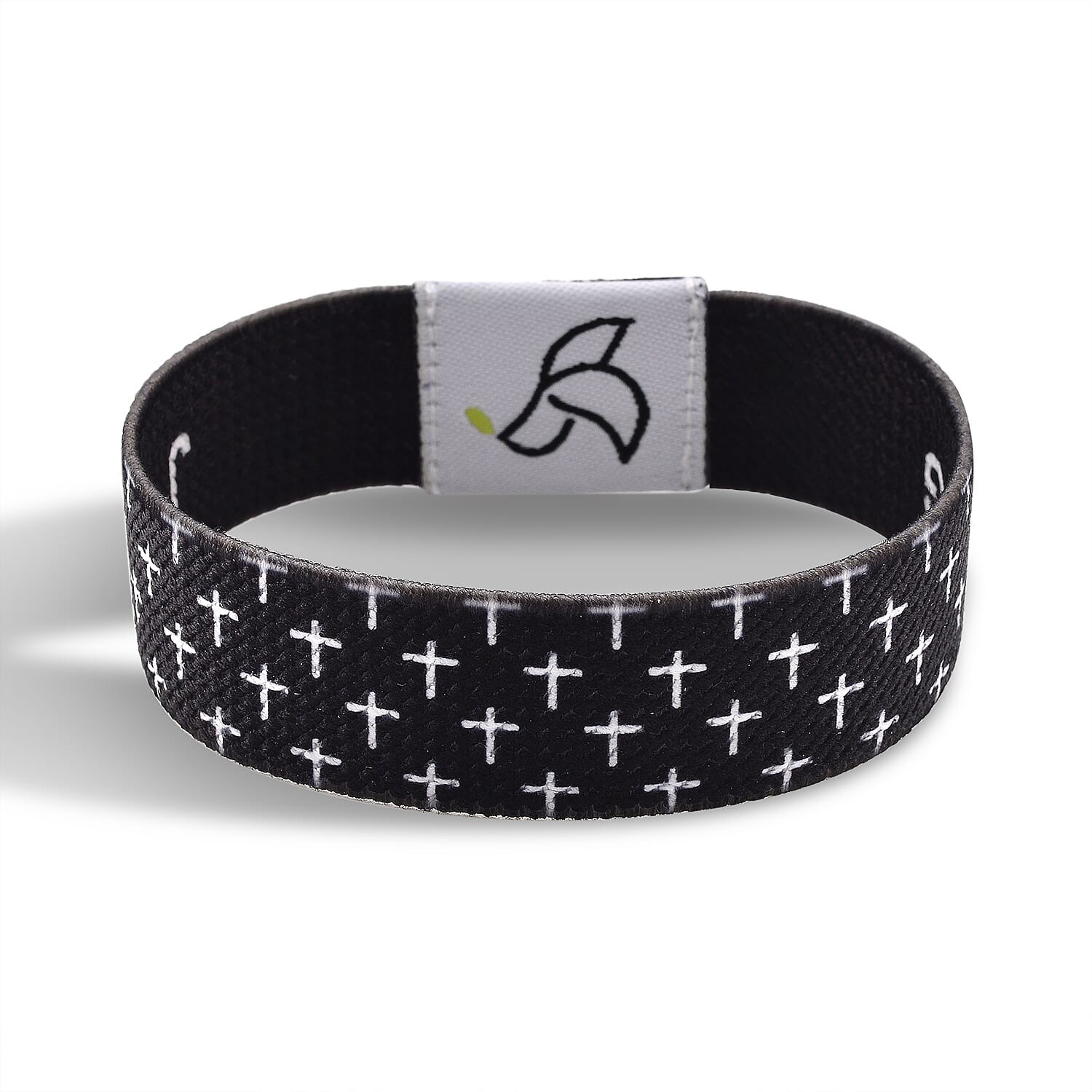 NFC Scan Daily Bible Verse Polyester Stretch Bracelet – Black 7-8In