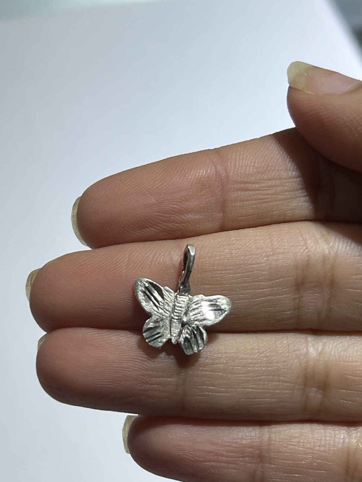 Sterling Silver Butterfly Pendant Charm 1.5 Gram