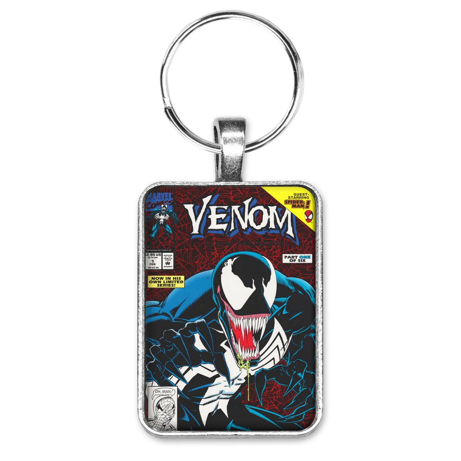 Marvel VENOM #1 Comic Book CLASSIC SPIDER-MAN SYMBIOTE Keychain or Necklace