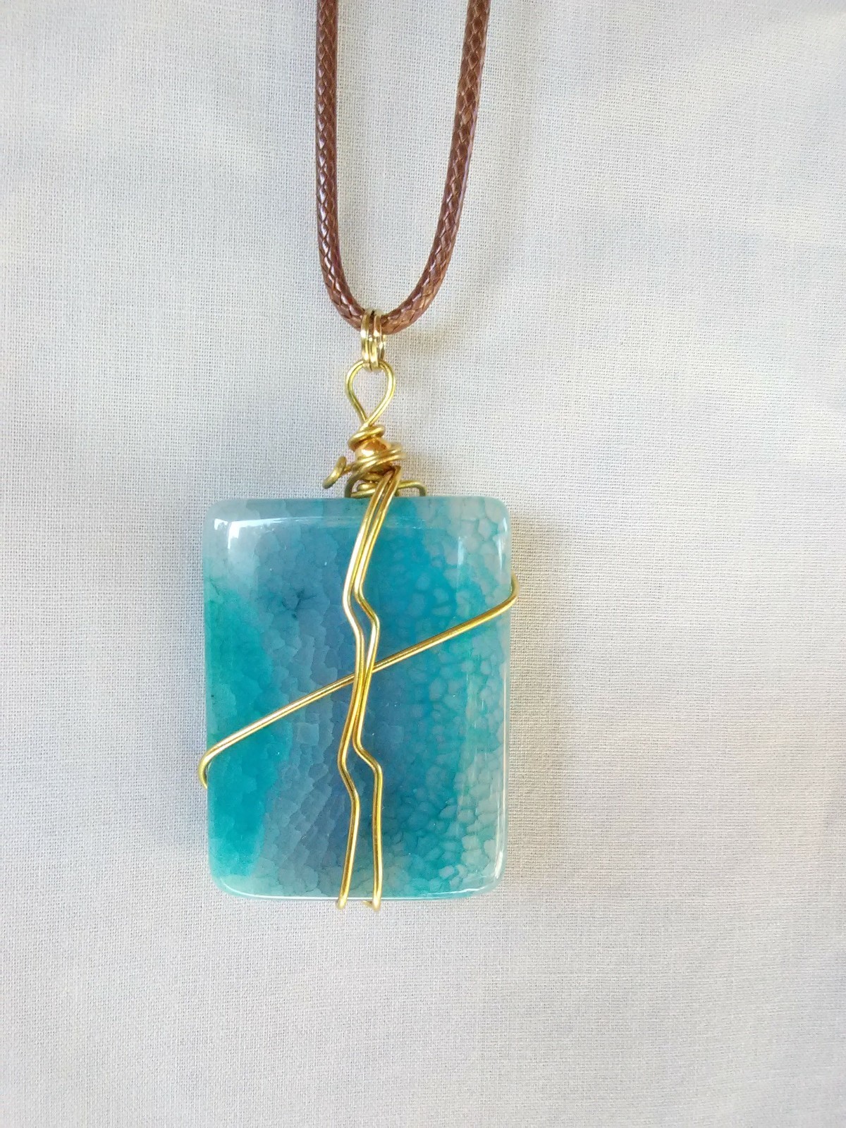 Boho Semi-precious Stone Pendant Necklace 20″ Women’s Jewelry US Seller Gift