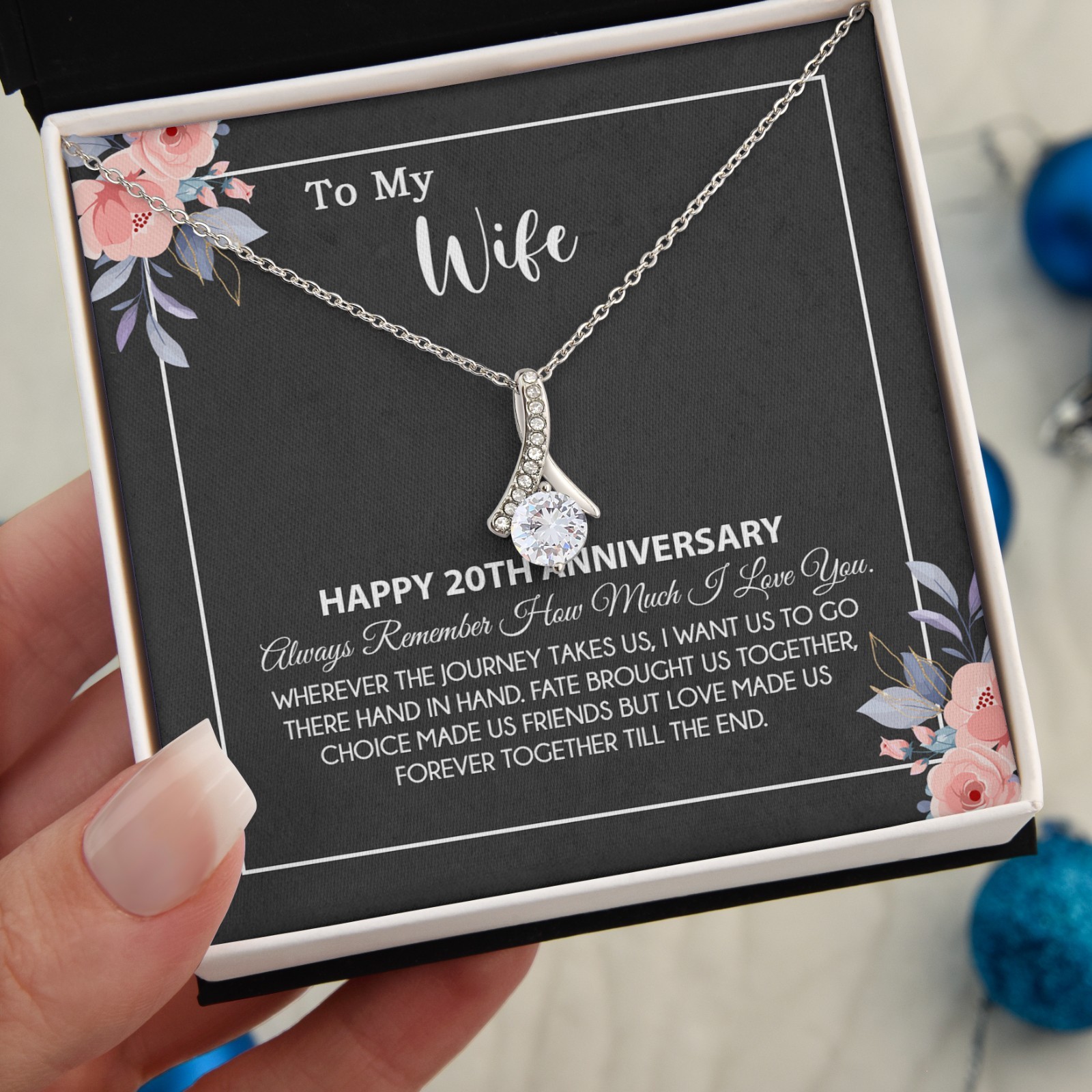 20th Anniversary Gift For Wife Necklace, 20 Year Anniversary, 20th Wedding Gift