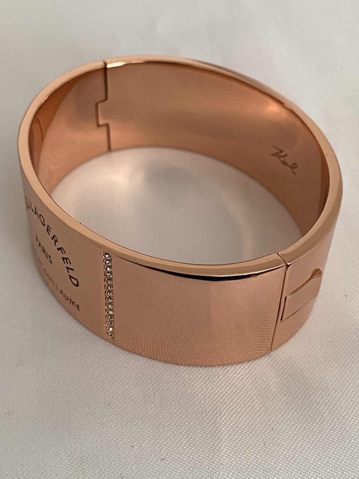 Karl Lagerfeld Rue St. Guillaume Large Bangle with Crystal from Swarovski
