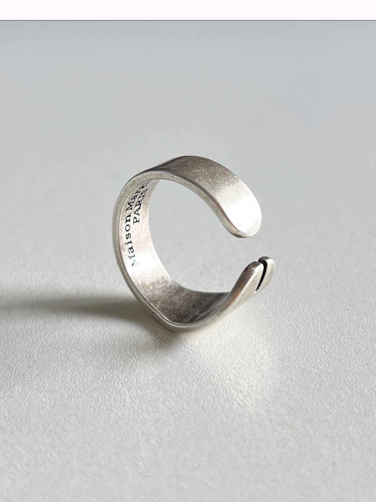 Maison Margiela – Tabi Brushed Silver-Tone Ring – Silver