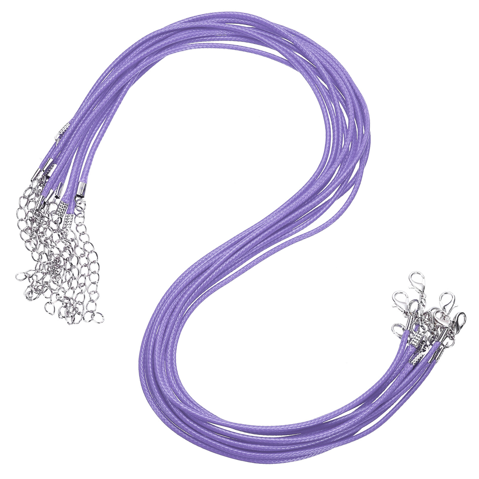 10pcs 18 Inch Waxed Necklace Cord 2mm for Jewelry Making, Light Purple