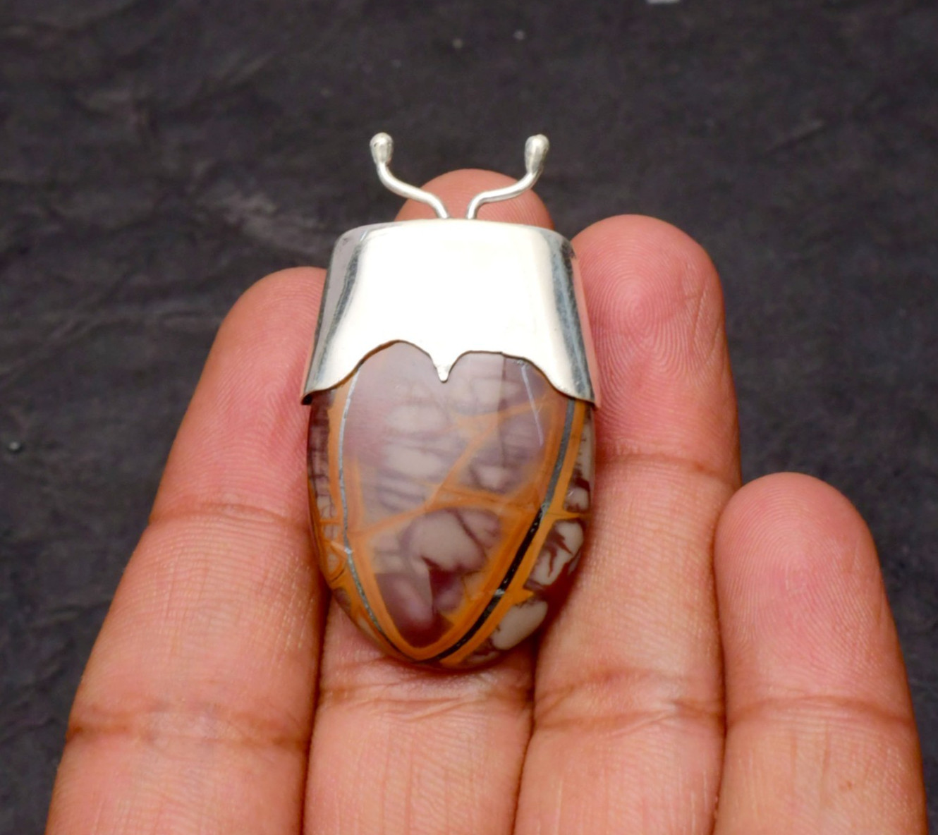 Noreena Jasper Gemstone 925 Sterling Silver Jewelry Pendant 1-2″