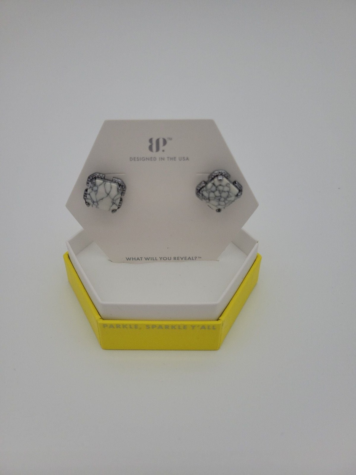 BP Executive Sparkle Howlite Magnesite Hematite Earrings