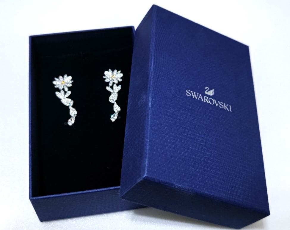 Swarovski Eternal Flower Earrings with Box Used Not specified