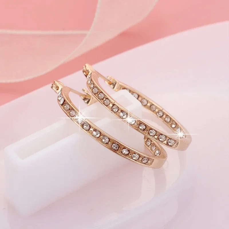1 pair of simple large ring earrings with fashion temperament, feminine… –