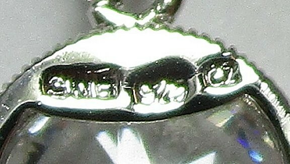 925 Sterling Silver and CZ Pendant Necklace and Earrings 9.1 grams