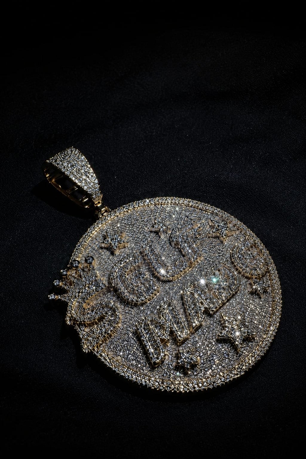 Pardon Me Jewelry Self-Made Medallion 18K Gold Filled Iced Out Pendant