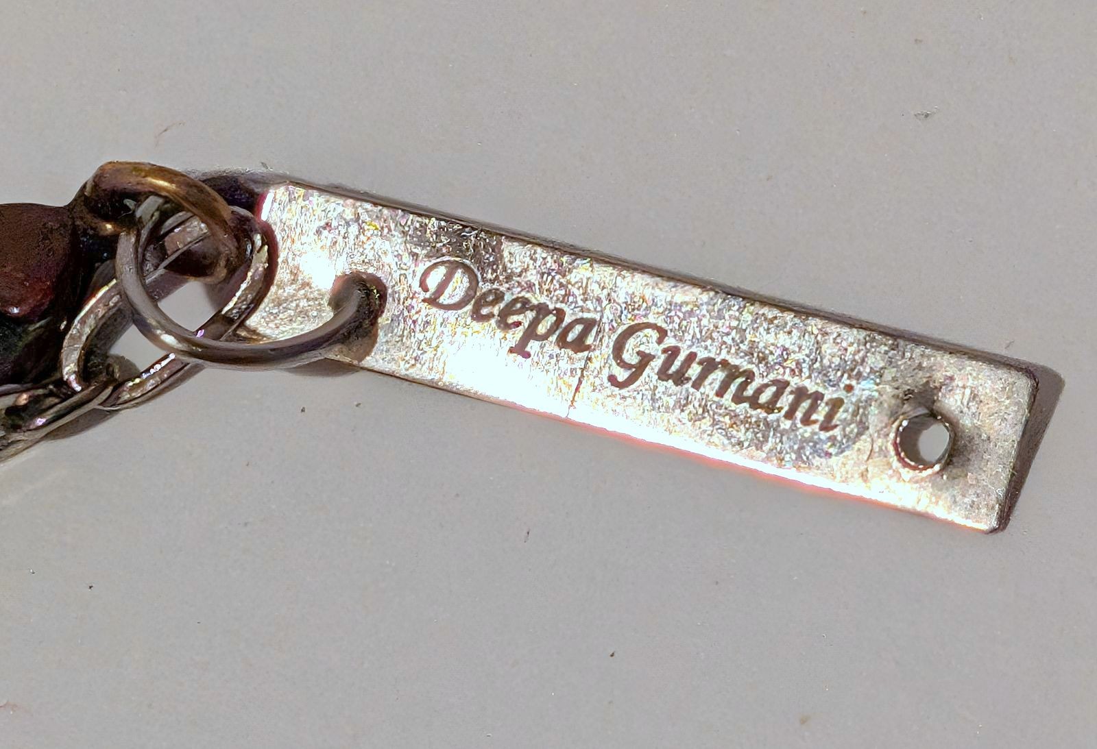 RARE Beautiful Deepa Gurnani Fashion Necklace Crystal Pendant 31″