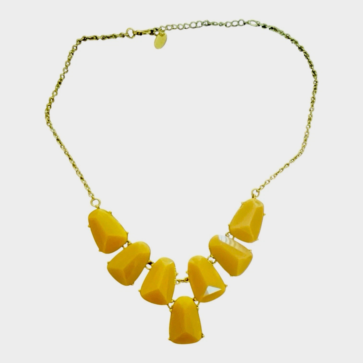 Camel Resin Asymmetrical Charm Pendant Statement Necklace Cable Chain 19in