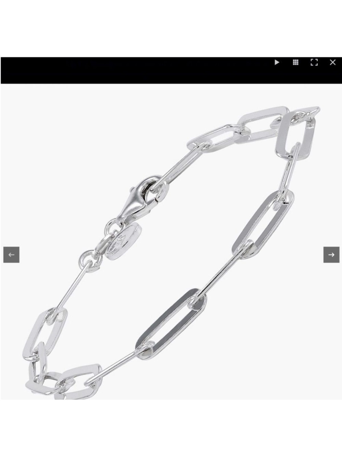 Silpada Sterling silver Silver Paperclip Link Bracelet.