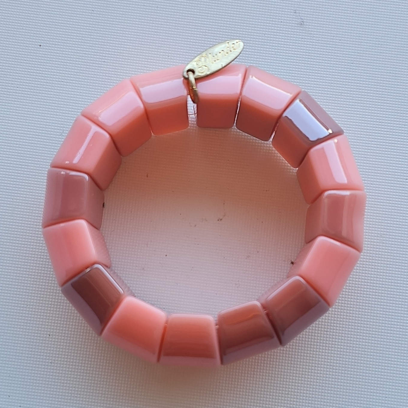 Plunder Design Pink Round Beaded Stretch Stackable Bracelet PPB1820
