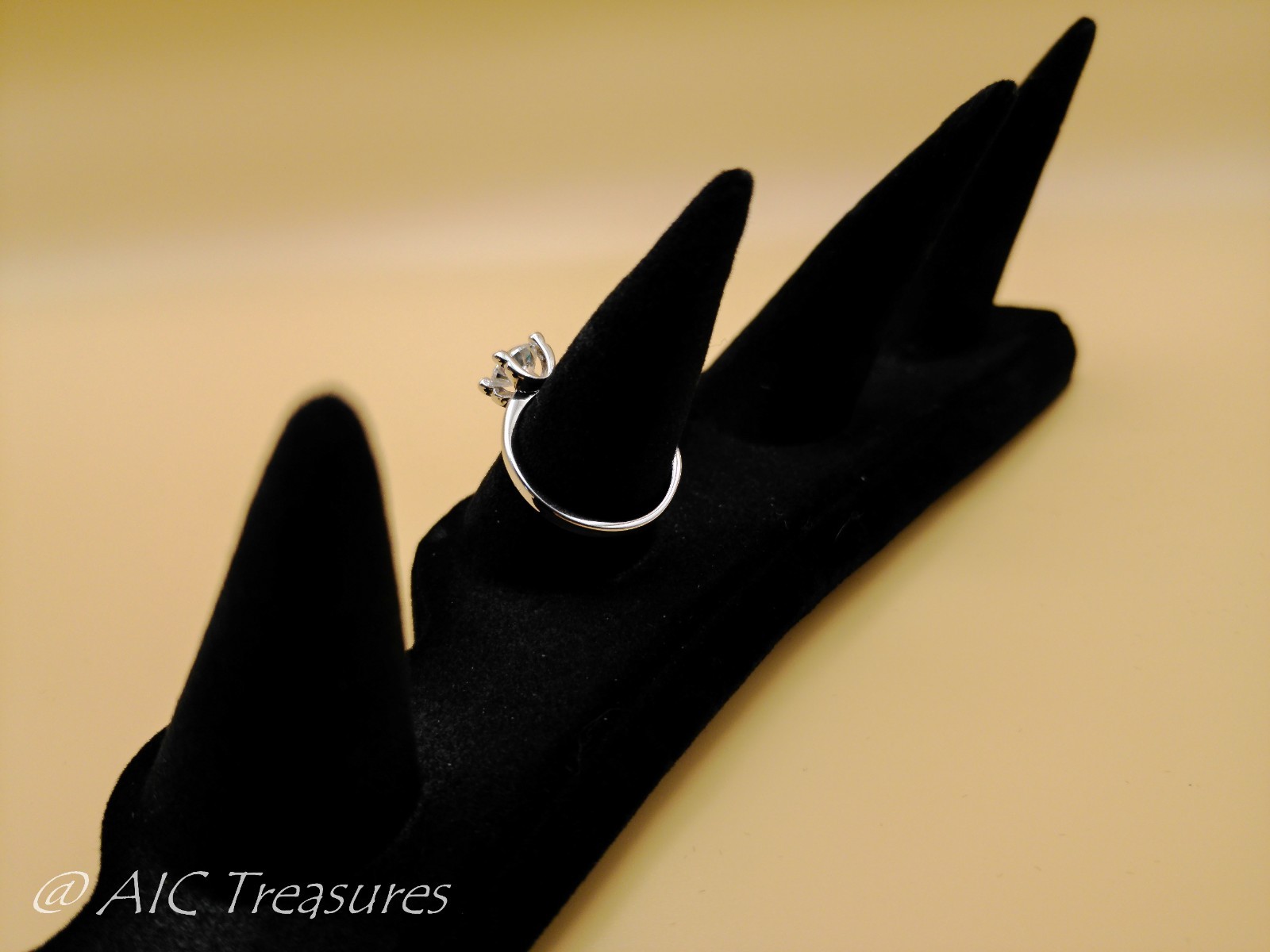 14K Gold Over Silver Moissanite Solitaire Ring Size 7 D Color GRA Certified