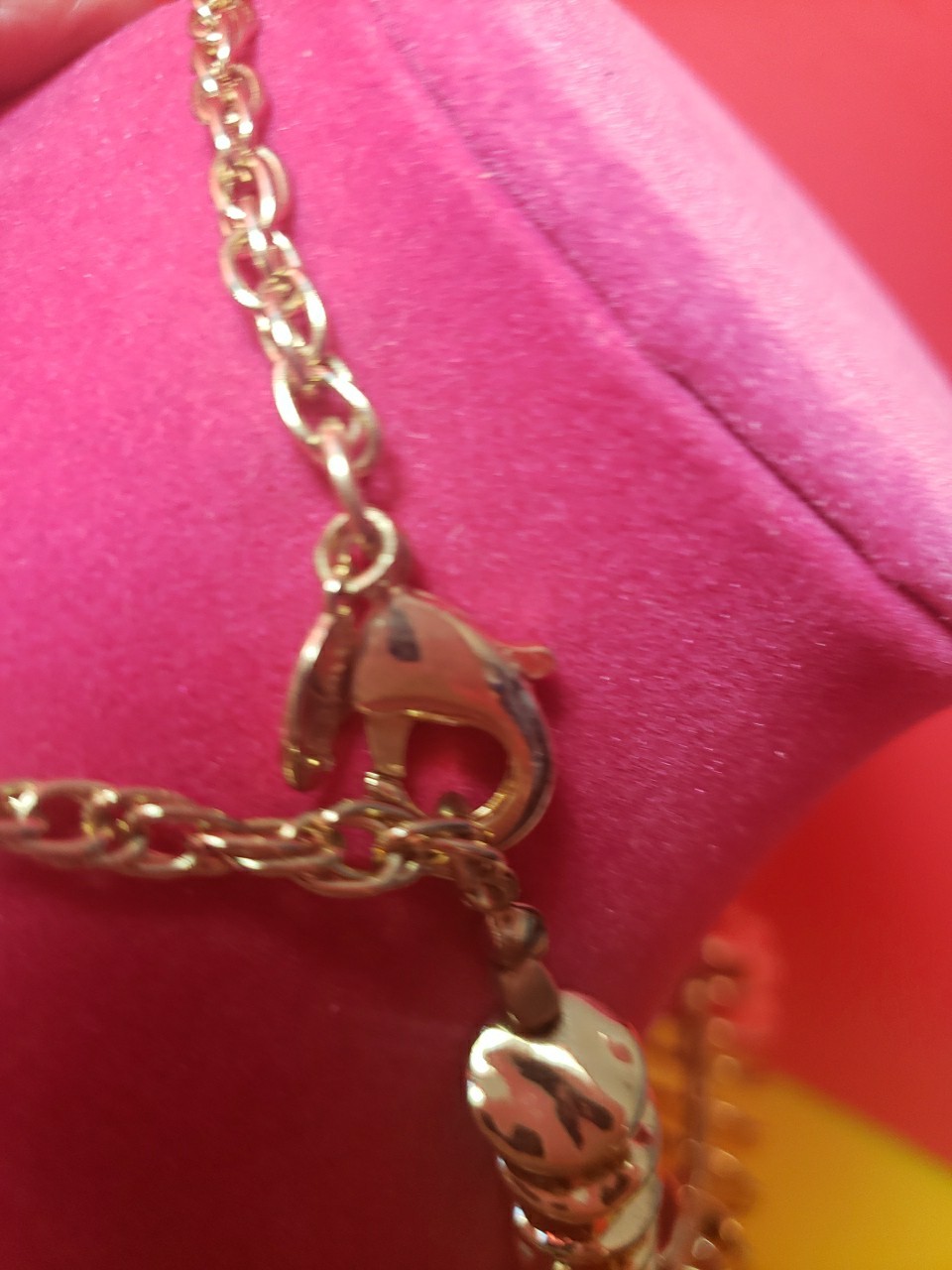 Chunky Gold Tone Modern Abstract Linked Circle Necklace CHICO’S Up to 24″