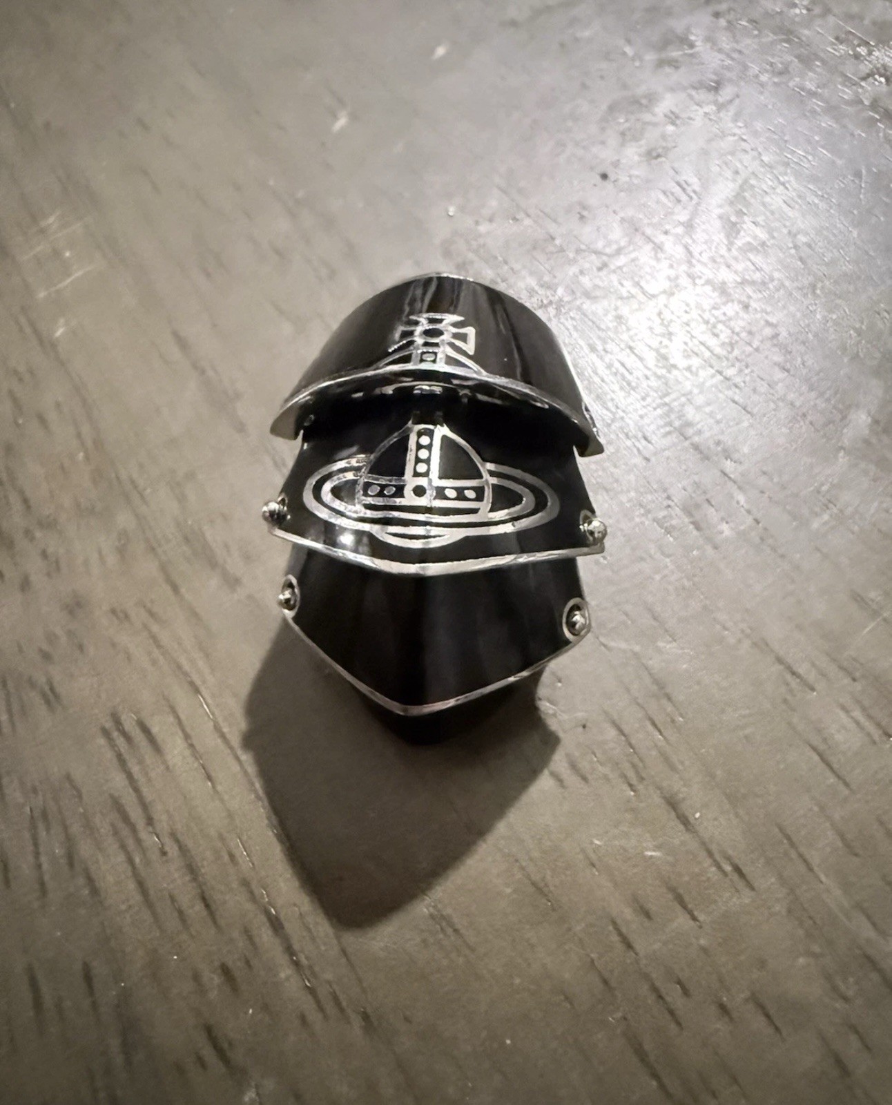 Vivienne Westwood Nana armor ring Vintage Style black silver G2U