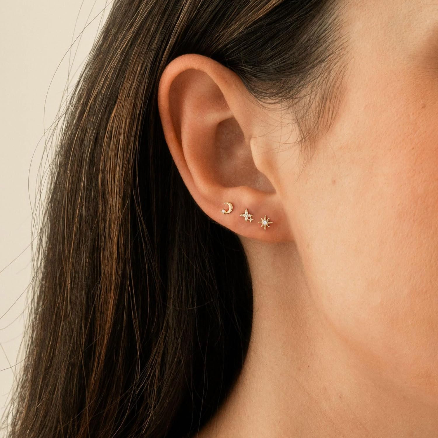 20G Tiny Flat Back Earrings for Women – 14K Gold/Silver Plated Small Flat Back S