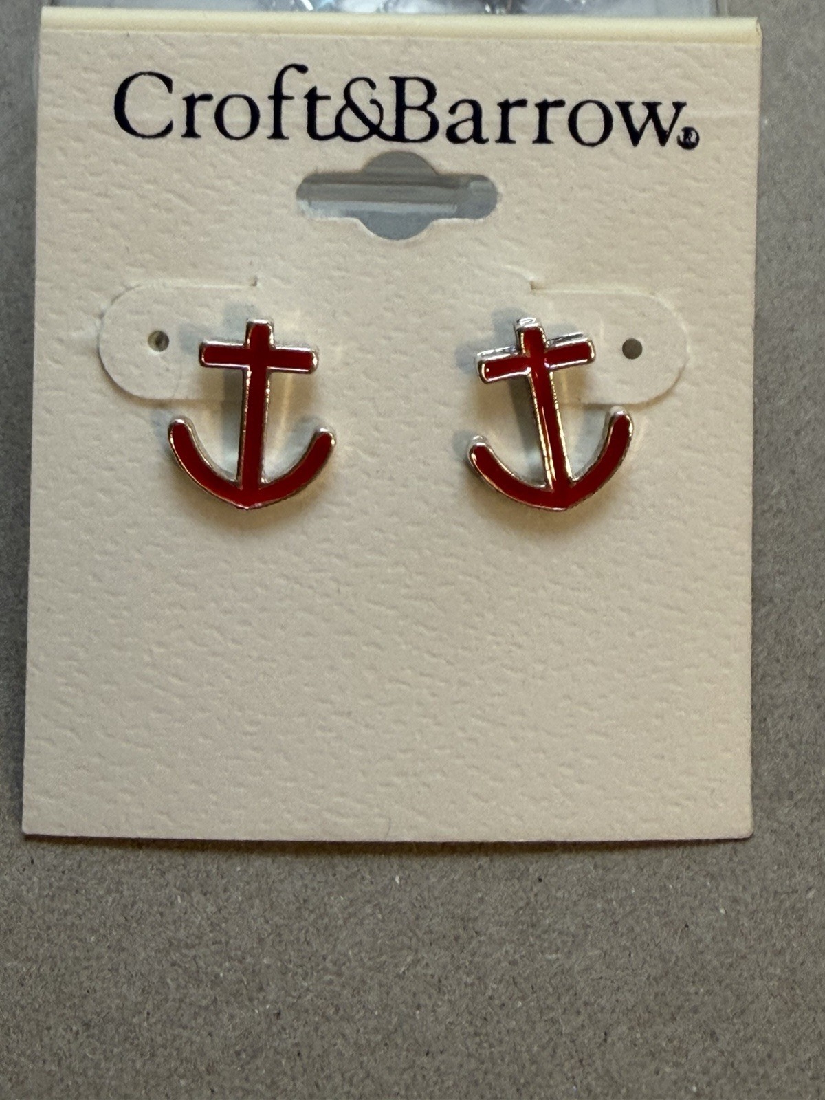 Croft & Barrow Red Nautical Earrings