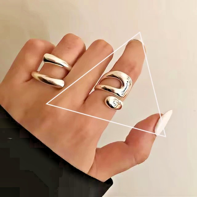 VENTFILLE 925 Sterling Silve Flower Ring for Women Gift Hollow Out Design Retro.
