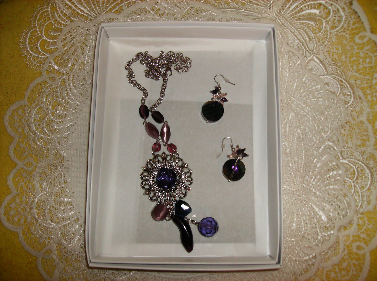 SILVER PLATED 2 PC NECKLACE 19″ & BRACELET 8″ CHAIN NEW #GP26