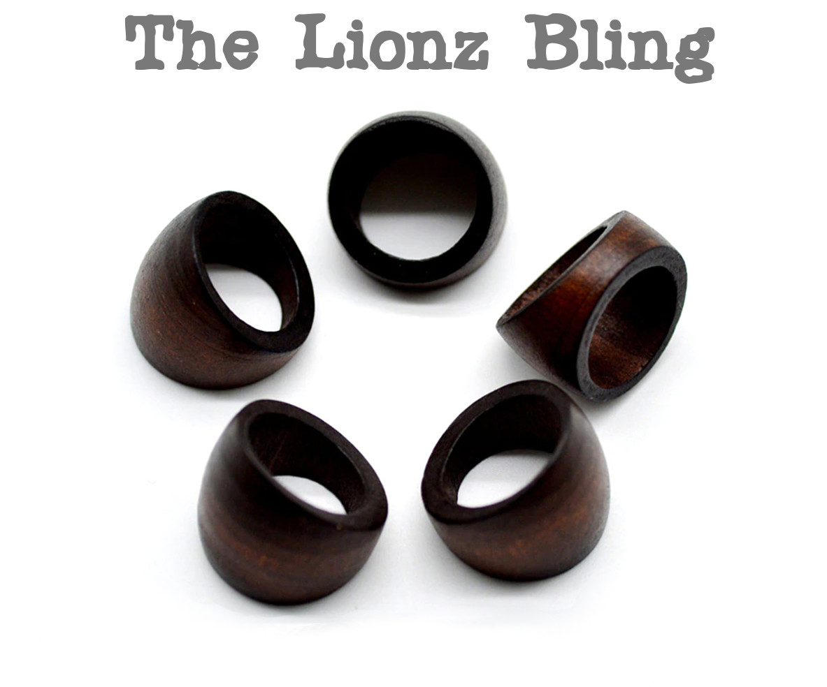 Boho Rustic Chunky style Cafe Brown Wood Ring – Size 8 9 10 or 11
