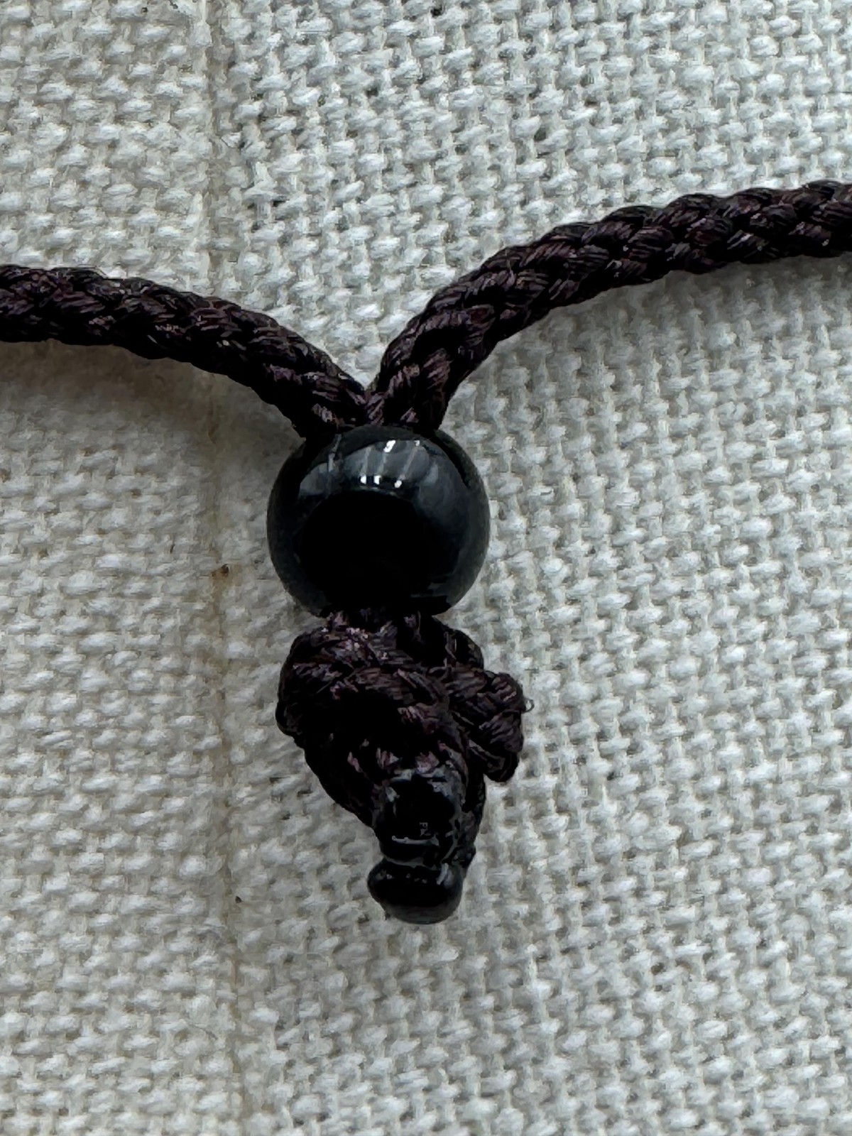 Boho Stone Pendant Necklace Green Carved Lotus Flower Red Bead Cord 28in