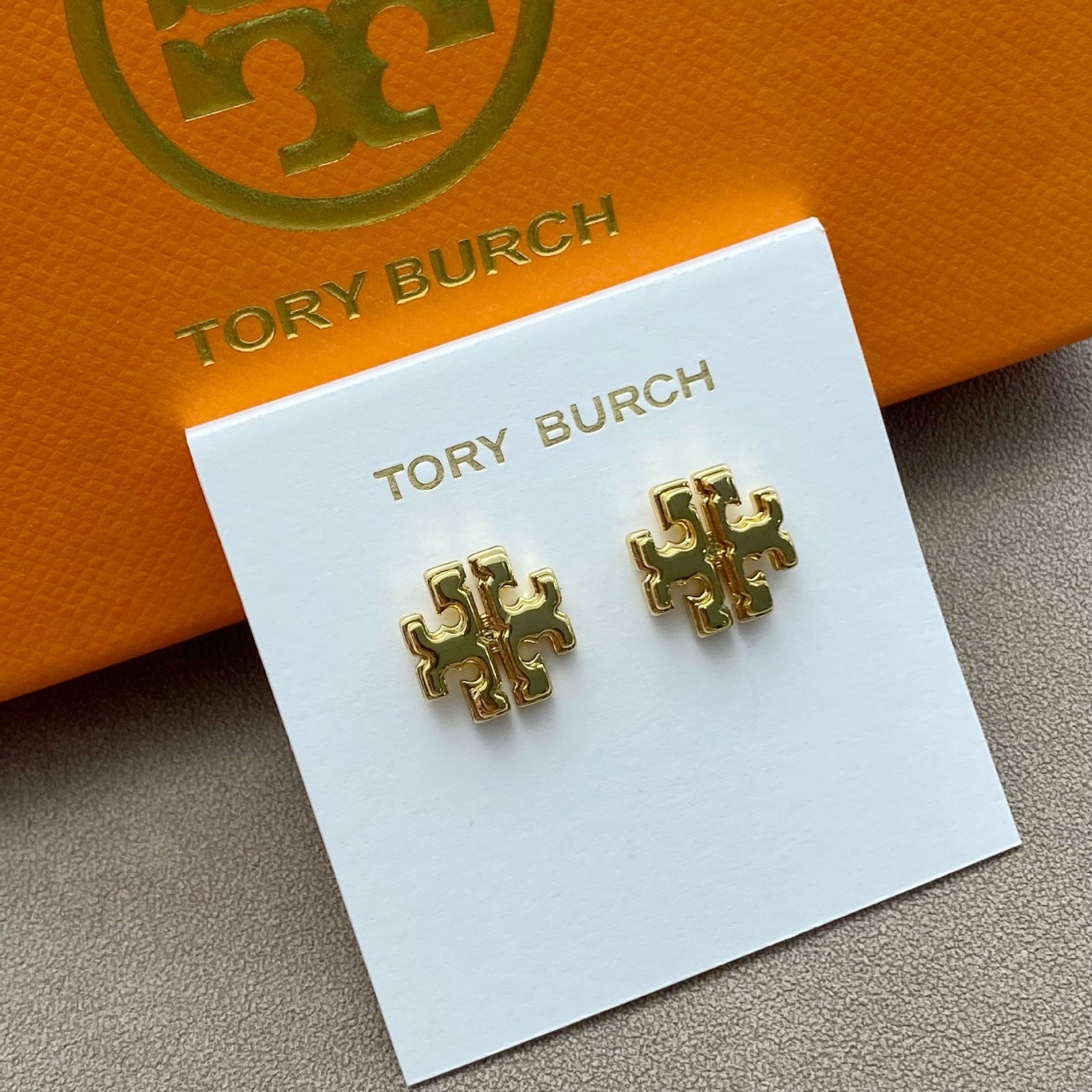 2026 Tory Burch Eleanor T Logo Stud Earrings