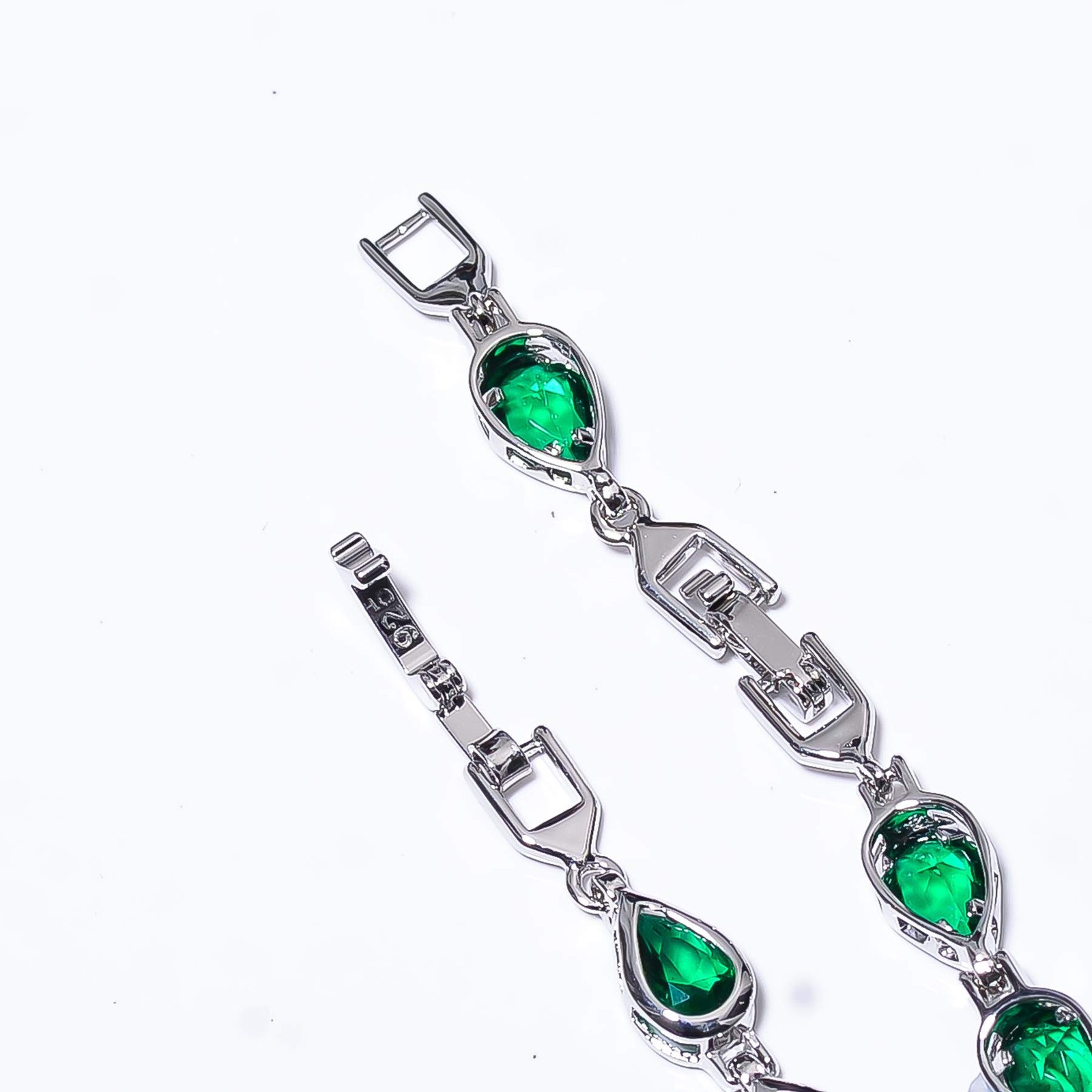 Chrome Diopside 925 Sterling Silver Tennis Bracelet 7.99″ B65, Gift for her