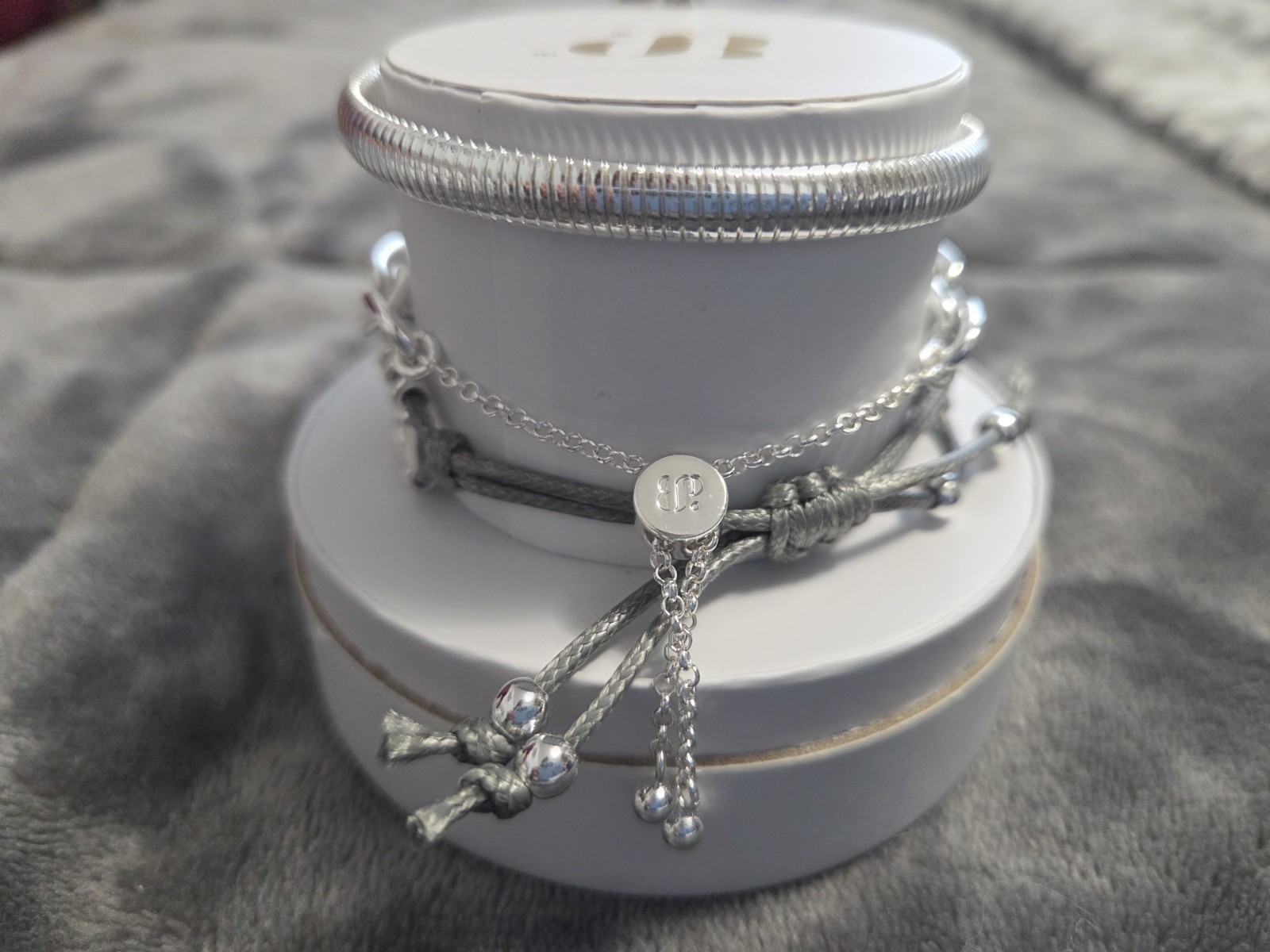 BP Stackable Silver Plated Charm Bracelet Reversible ST20886