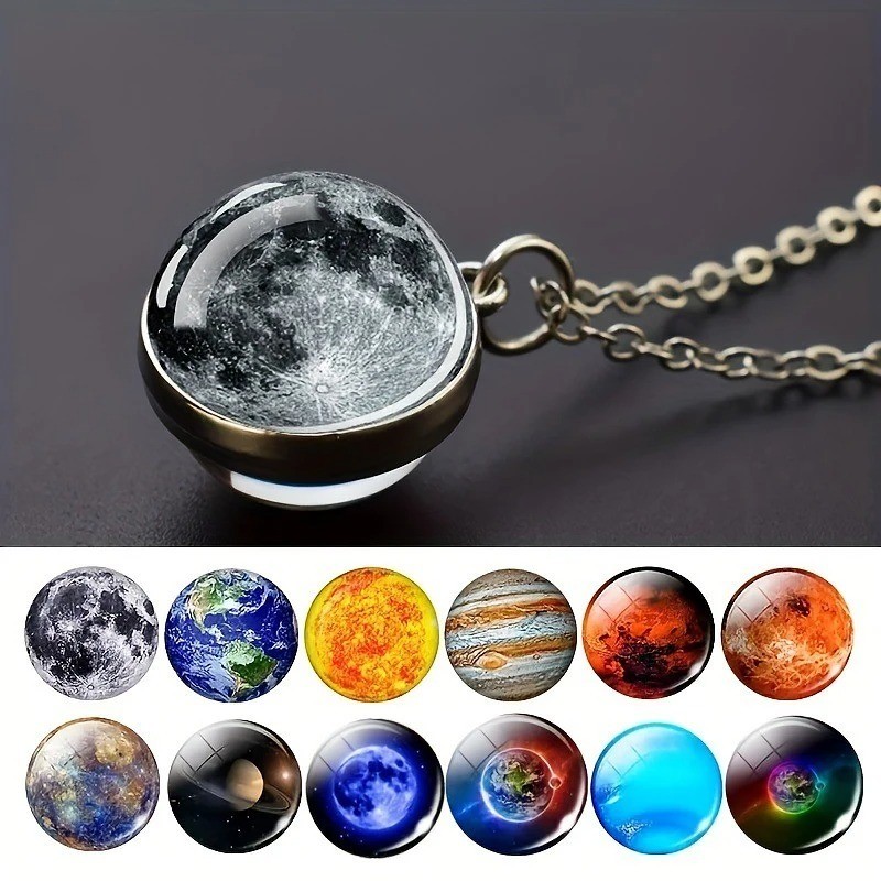 Fun necklace representing the planets of the solar system