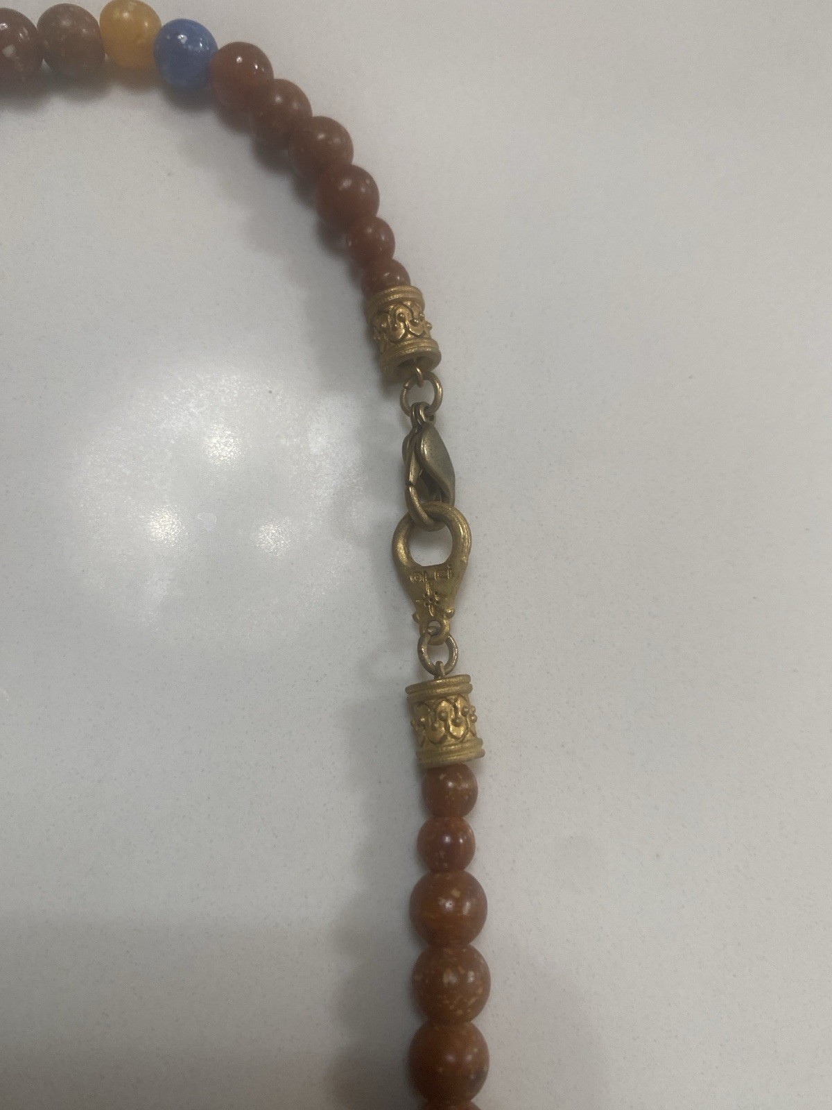 Liz Claiborne Multicolor Beaded Necklace 29in Ball/Bead Chain Lobster Clasp