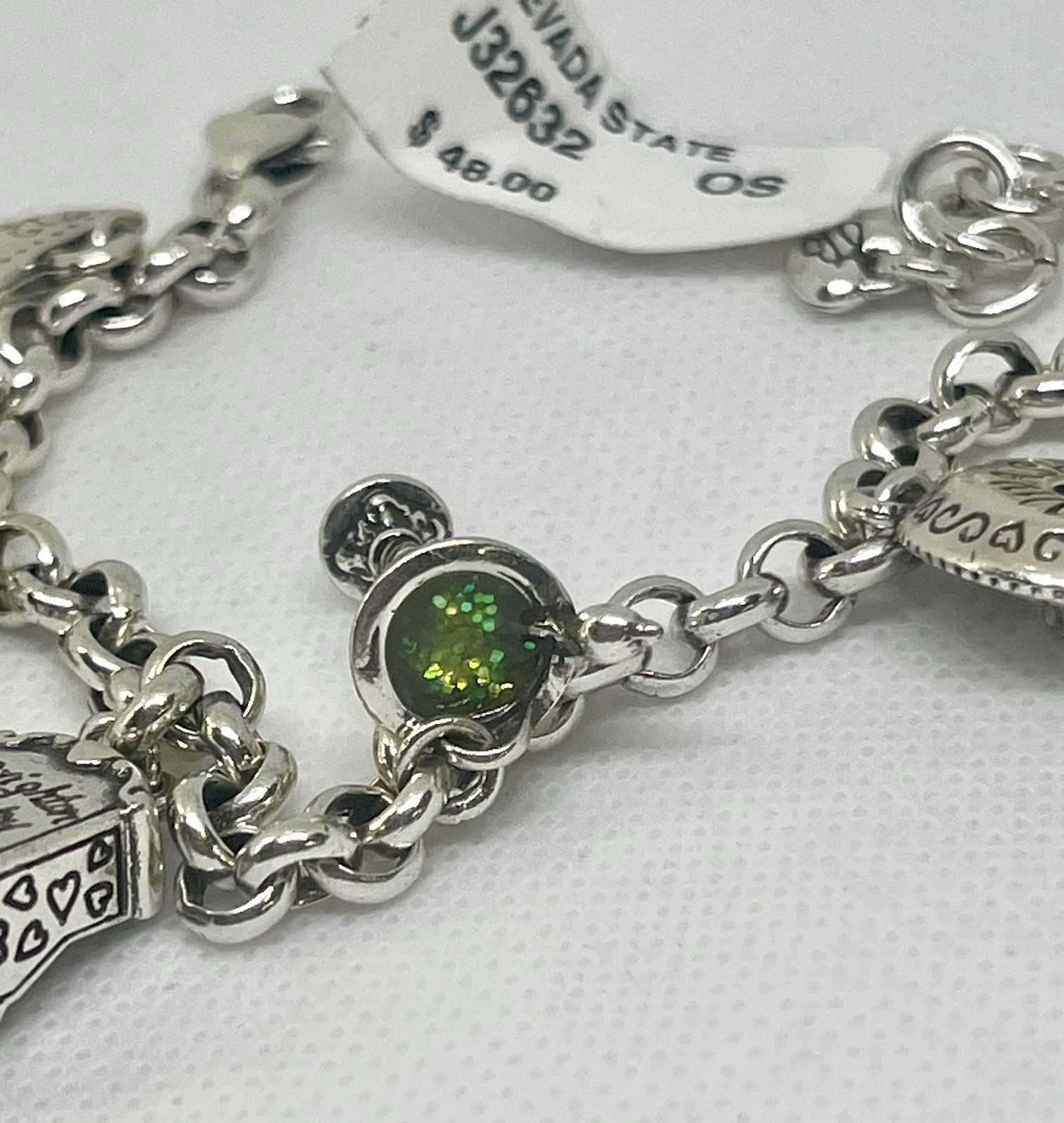 Brighton Nevada State Charm Bracelet NWT 8.5” Casino Dice Roulette