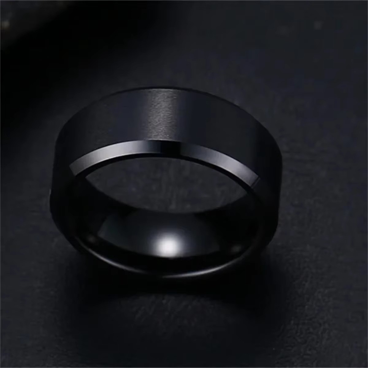 Titanium Stainless Steel 8mm Brushed Finish Men Women Wedding Band Comfort Ring