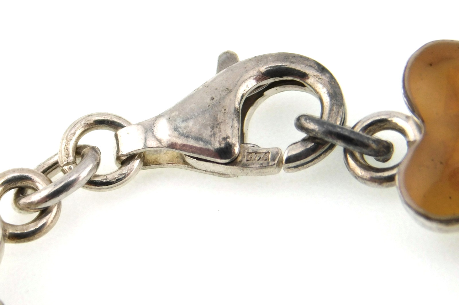 ATI Mexico 925 Sterling Silver Dried Flower Link Bracelet