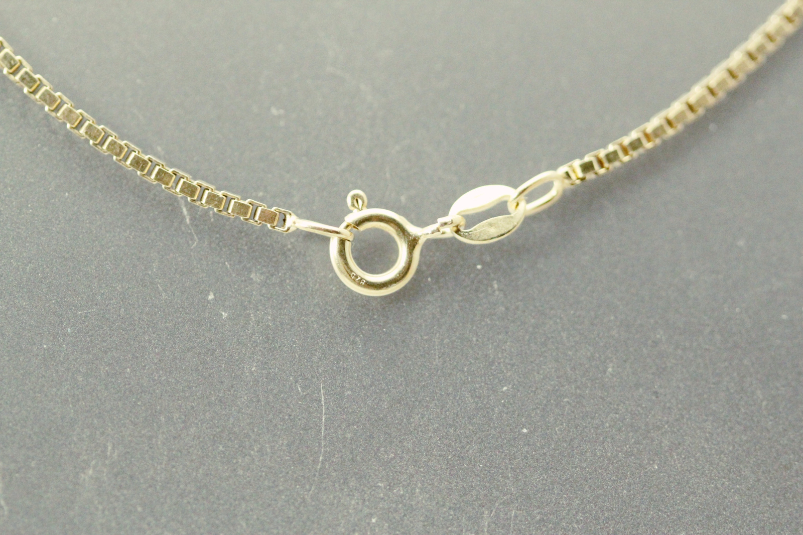 Gold Toned 925 Sterling Silver Box Chain Necklace 18″ Long 5.6 grams (NEC5614)